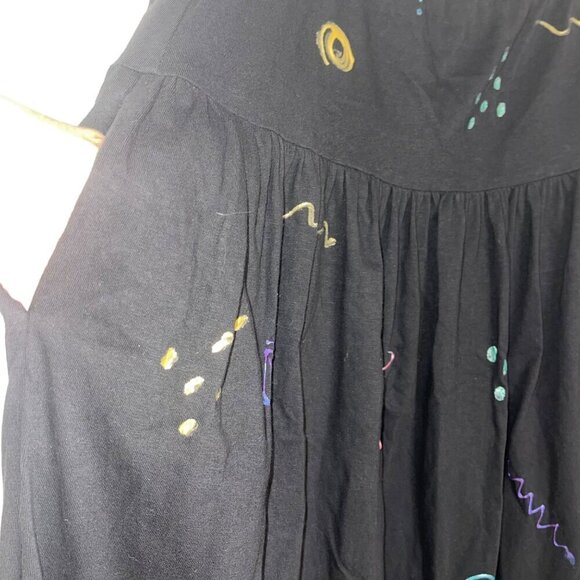 Cristina Maxx Vintage 90s Womens Sweater Skirt Set Size XL Black Cardigan V Neck - Picture 9 of 10